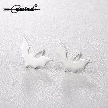 Cxwind крылья летучие мыши серьги гвоздики женские ювелирные изделия для вечерние очаровательное крошечное животное летучая мышь серьги на подарок девочке аксессуары brincos