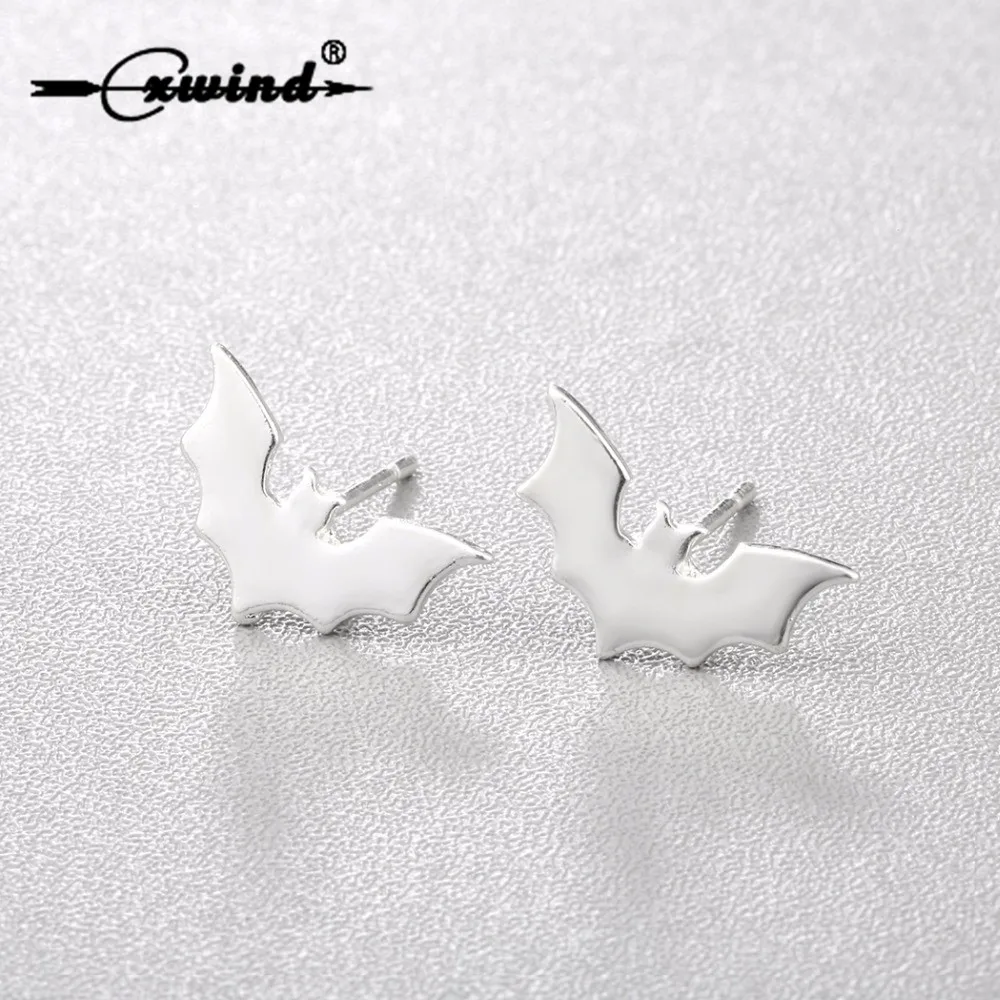 

Cxwind Wing Bats Stud Earrings Women Jewelry for Party Charming Tiny Animal Bat Earrings Girl Gift Accessories brincos