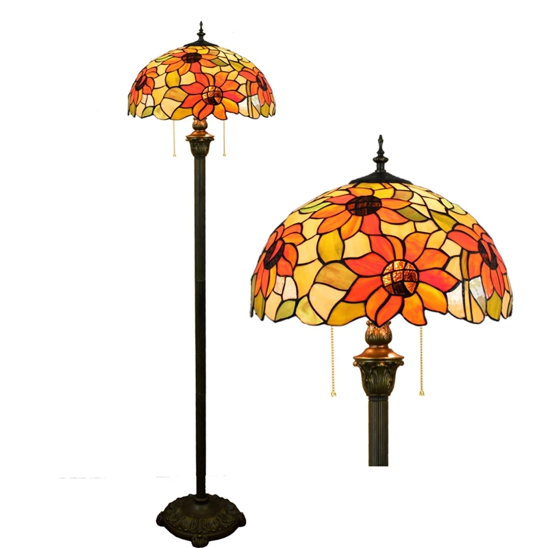 amber mosaic floor lamp