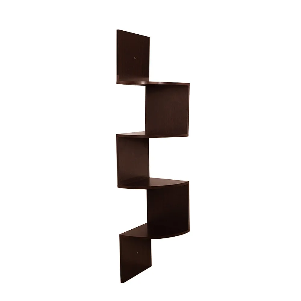 

High Quality 2019 New Arrival Storage Bookshelf Shelf Stackable 5 Tier Corner Wall Mount Shelf Corner Wall Shelves For Gift