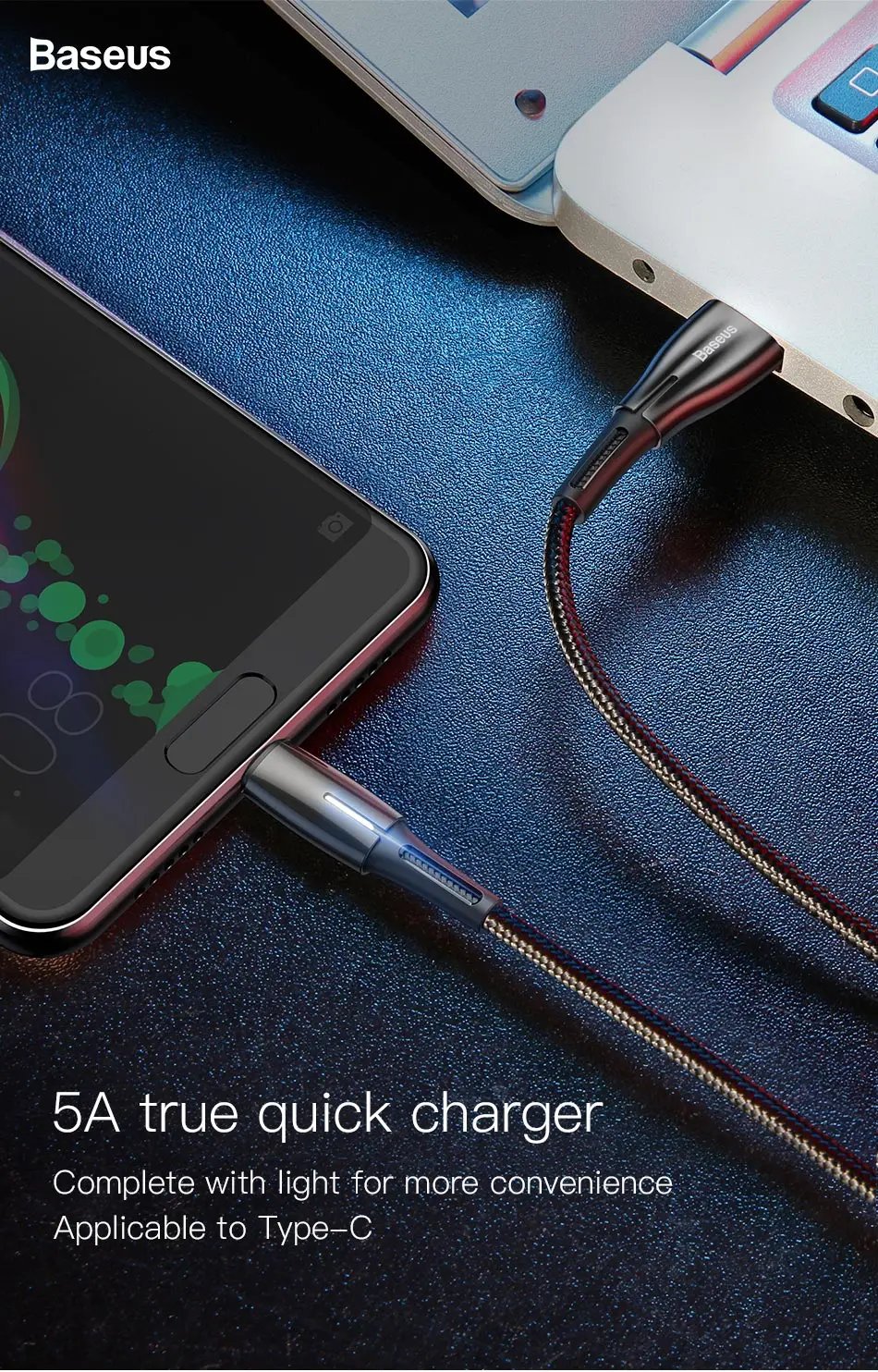 Baseus Quick Charge 3,0 5A Тип usb C кабель для huawei P20 Lite рro 2A зарядка через usb кабель для samsung Galaxy S10 S9 Xiaomi Mi 9