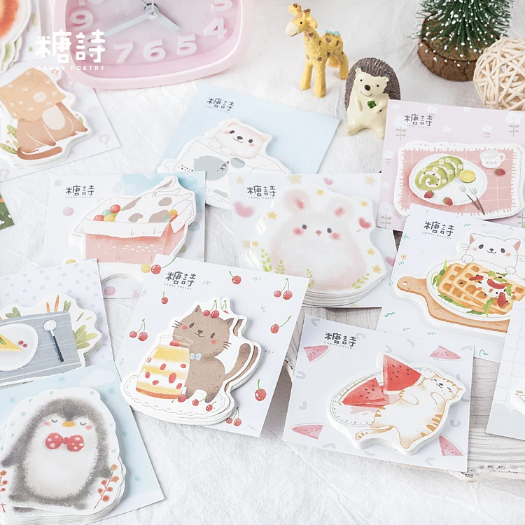 

Kawaii Writable Animals Snack Stationery Bullet Journal Diary Paper Calendar Stickers Scrapbooking Flakes School Supply