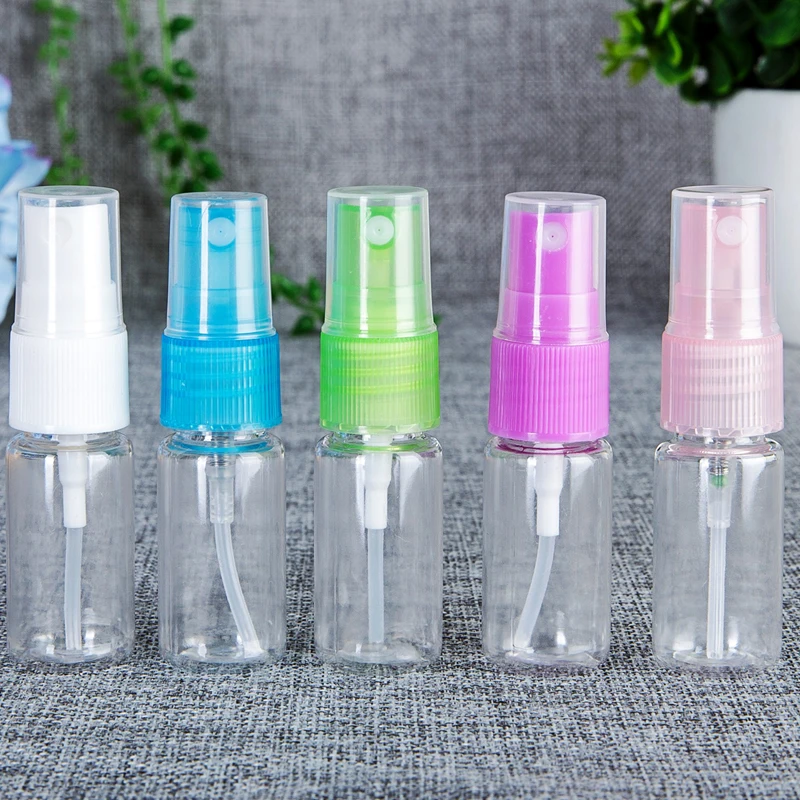10ml 플라스틱 스프레이 병 180 개/몫 작은 투명 스프레이 병 여행 리필 용 병 애완 동물 대용량