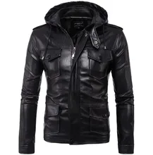 New Motorcycle Jackets Men PU Leather Jacket Vintage Retro Zipper Hooded Biker Punk Classical Slim Windproof Moto Jacket New Motorcycle Jackets Men PU Leather Jacket Vintage Retro Zipper Hooded Biker Punk Classical Slim Windproof Moto Jacket