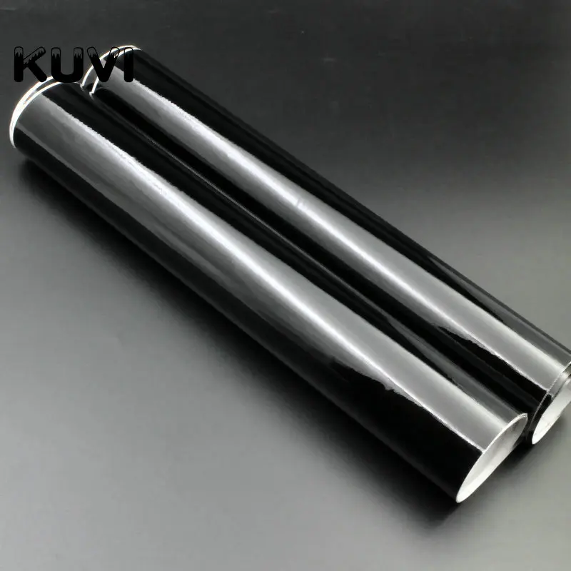 

10rolls Bright Glossy Vinyl Car Decal Wrap Sticker Black Gloss Film Wrap Retail For Hood Roof Motorcycle Scooter Car Styling