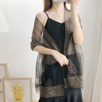 

2019 solid silk scarf women scarves high quality shawls wraps pashmina muslim chiffon hijab foulard femme beach stoles bandana