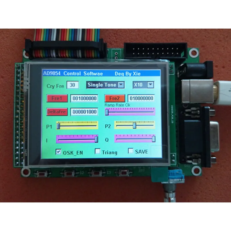

AD9854 DDS signal generator module STM32TFT touch screen control frequency rotary encoder