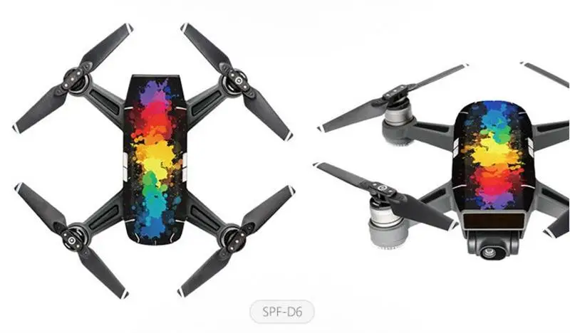 DJI Spark Радиоуправляемый квадрокоптер Водонепроницаемый FPV-системы Racer Drone Средства ухода за кожей В виде ракушки Наклейки камуфляж красочные наклейки DIY Интимные аксессуары