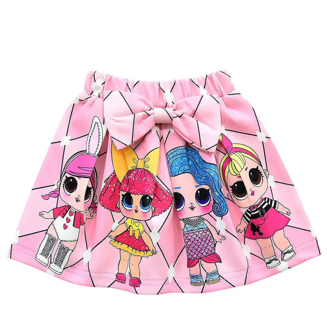 Kejutan Baru Anak Boneka LOL Sesuai Dengan Gambar Kartun Gadis Lengan Pendek Bow Rok Tas 3 Buah Set Kejutan Baru Anak Boneka LOL Sesuai Dengan Gambar Kartun Gadis Lengan Pendek Bow Rok Tas 3 Buah Set