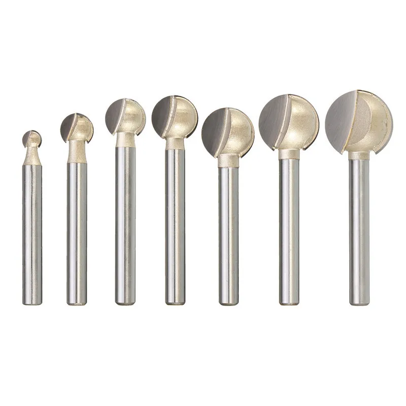 Steel Pill Woodworking Ball Shape Milling Cutter Carving Tool Wood Knife Chisel Drill Dremel Rotary
