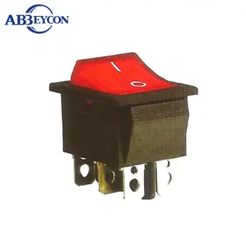 

RS349 KCD2-202 6pins double pole red Mini Rocker Switch on-on function t85 35a