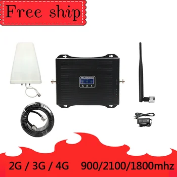 

2G 3G 4G Triple band Cell Phone Signal Booster 70dB GSM 900 LTE 1800 WCDMA 2100mhz 30dBm Mobile Cellular Signal Repeater Whip