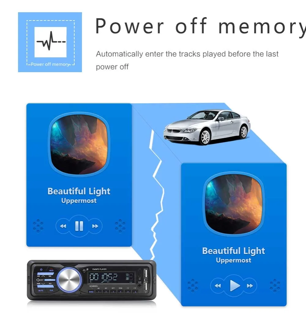 Авторадио Bluetooth Handsfree Автомагнитола RDS FM Aux приемник автомобильный аудио SD USB 1 din автомобильный стерео MP3 мультимедийный плеер Зарядка телефона