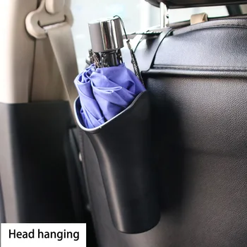 

Waterproof Umbrella Sets Plastic Car Umbrella Storage Barrel Multi-function Seat Back Cover Hanger Storage Car Organization ABS