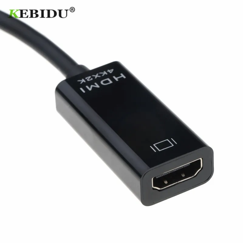 Кабель адаптер kebidu Mini DP Male to HDMI 4K 1 4 Female HD 1080 Displayport конвертер коммутатор для Mac Macbook