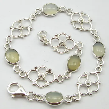 

. Aqua Blue AQUA CHALCEDONY Bracelet 8.3" ! Gift For Sister