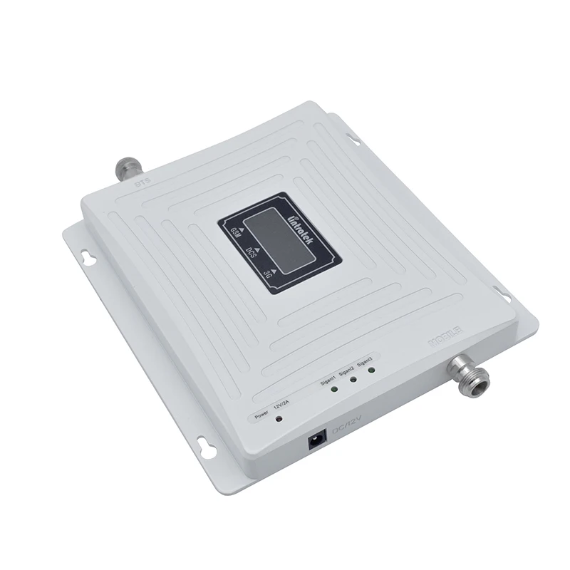 2G 3G 4G إشارة الداعم ثلاثي الفرقة إشارة الداعم مكرر GSM 900 MHz DCS المحمول LTE 1800 MHz WCDMA UMTS 2100 MHz مع عرض @ 4.7