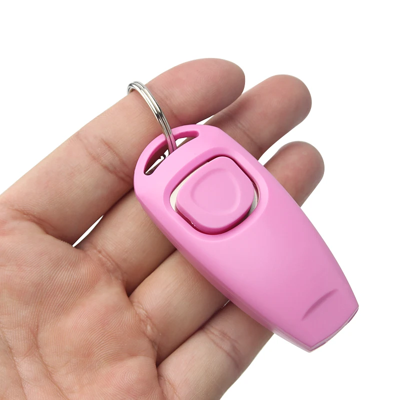 dog clicker keychain pet training clicker with whistle for dog cat