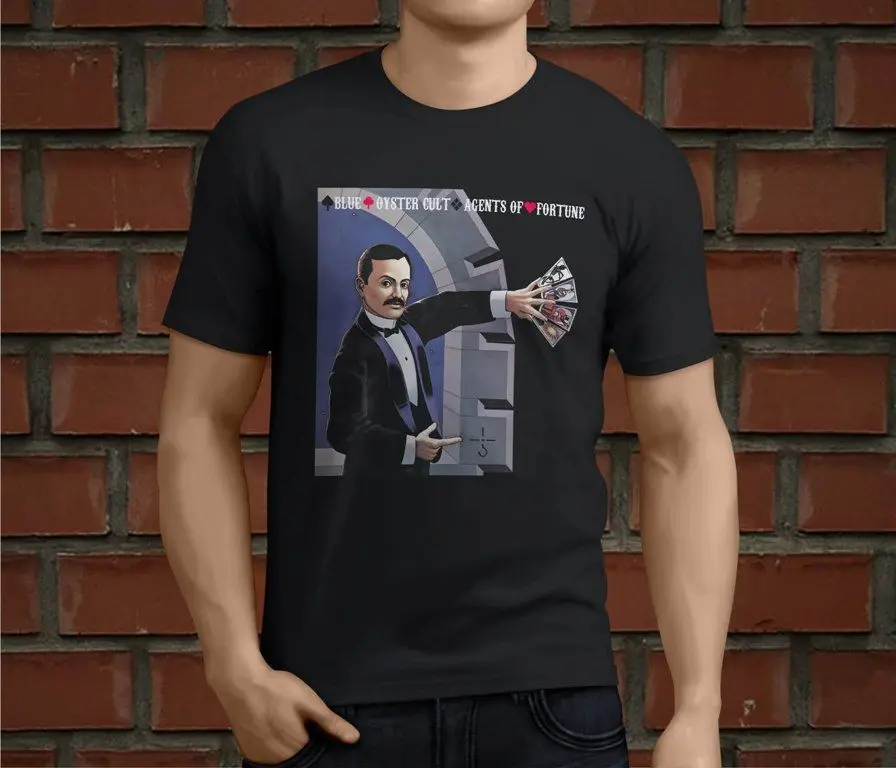 

Hot Blue Oyster Cult Agents Of Fortune Men's Black T Shirt Size S 3xl Funny Hot Sale Super Fashion