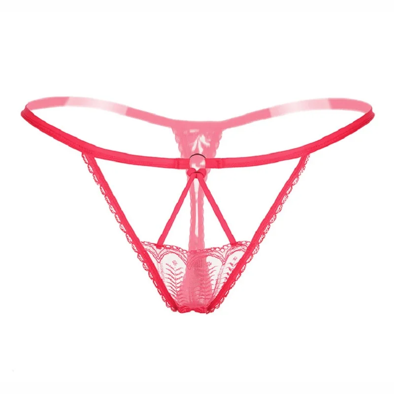 

Hollow sexy Women's thong Low waist Transparent elastic force Lace panties New spring summer 2019 Temptation Seamless panties