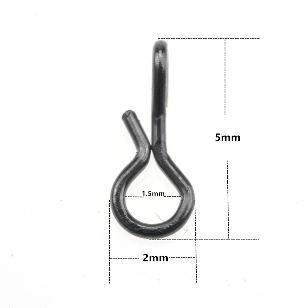 Rompin 100 шт./пакет рыболовные оснастки быстрая смена для крюк приманки мухи для рыбной ловли аксессуары для подключения оснастки Быстрый Легкий безопасный крюк - Цвет: S 5mm