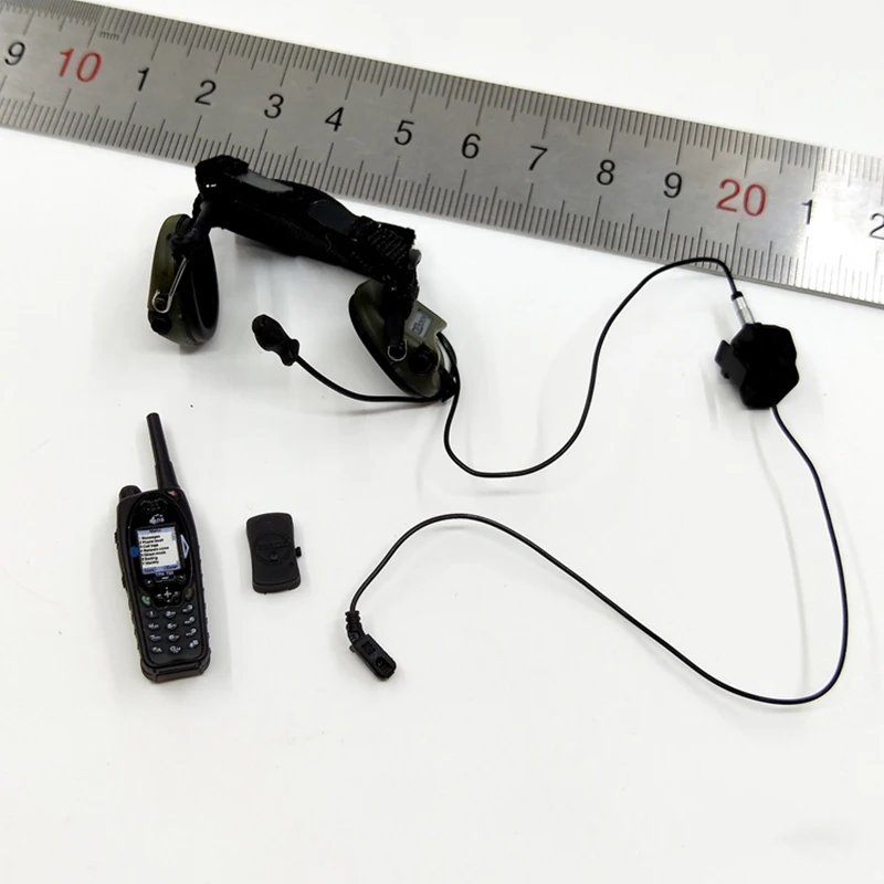 

1/6 Scale 78061 French Black Panther Commond Radio Receive and Earphone Models Accessories for 12''Action Figures Bodies DIY