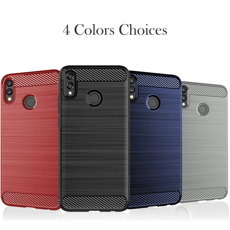 

Phone Case For Huawei Honor 8X Case Silicon Anti-knock Cover For Huawei Honor 8X Max Protective Cover Carbon Fiber Fundas Bumper