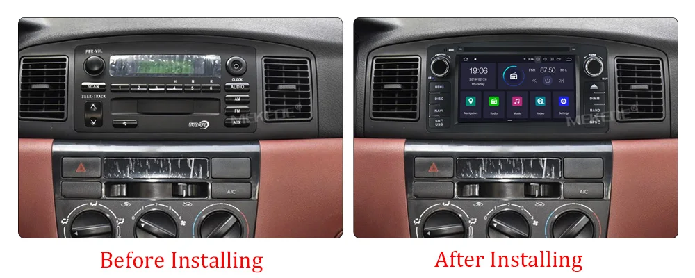 Best IPS DSP Android 9.0 4+64G car multimedia dvd player For Toyota Corolla E120 BYD F3 with GPS navigation radio stereo audio WIFI 2