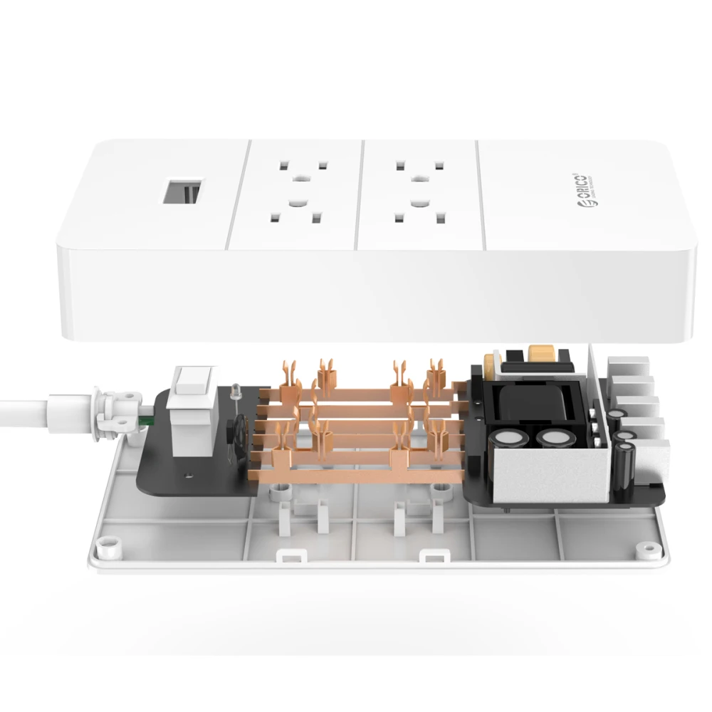 ORICO Smart Socket Usb Multi Socket Power Home Electronics Surge Protector 4 6 8 AC Outlet 1250W 5 Port USB Fast Charger 40W