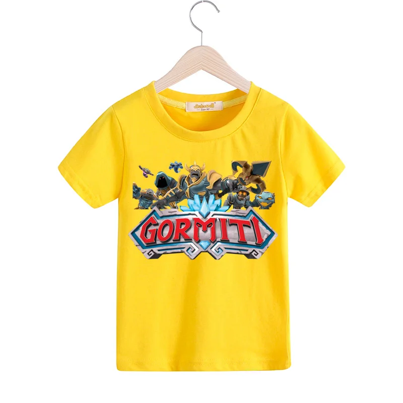 Boy Gormiti Game T-shirts Clothes Girls Summer White Casual Tshirts Children Short Sleeve Cotton Tee Top Clothing For Kids TX167 (8)