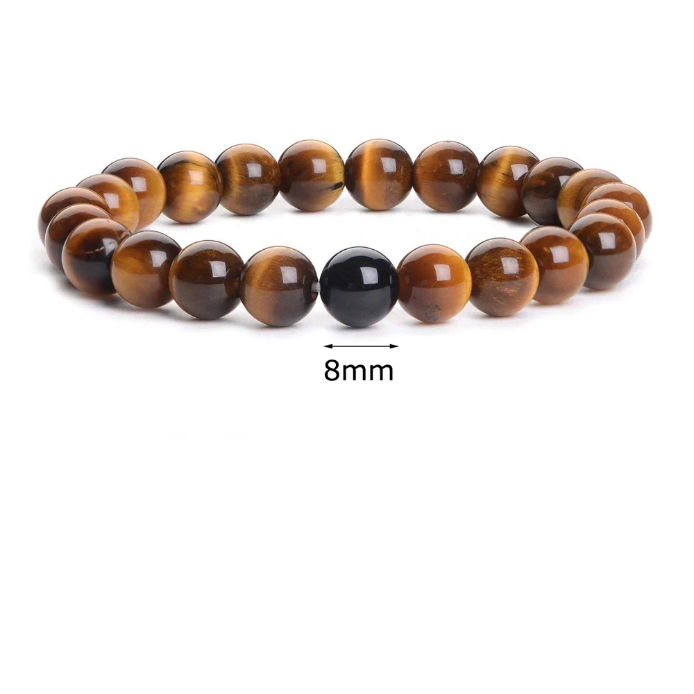 JBR18062908-2 8mm Чакра браслет из бисера для мужчин 8 мм 12 мм натуральный камень Лава Рок тигровый глаз ониксовый матовый Howlite бусины из лечебных камней Шарм Йога женщин ювелирные изделия - Окраска металла: JBR18062908-2 8mm