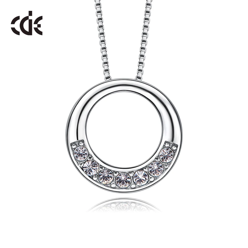 Ожерелье CDE из стерлингового серебра 925 пробы, ожерелье с цирконом, круглое геометрическое ожерелье для женщин, ювелирные изделия из стерлингового серебра, подарок Brincos