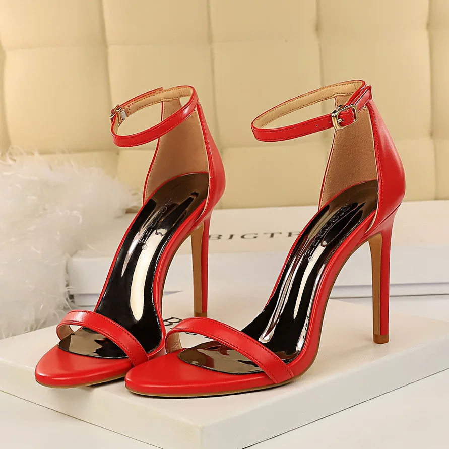 

BIGTREE Summer Sandals Fashion Women Open Toe Shoes High Heels Sandals Strap Heels Sexy Party Dance Modern Ladies Shoes 2019