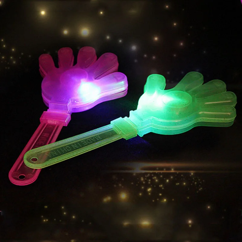 

Fun Classic Clap Your Hands LED Flashing Light Up Hand Clapper Cheering Party Concert Noise Makers