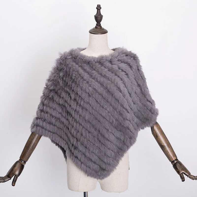 

Women Real Rabbit Fur Cape Poncho Scarves Real Natural Knitted Rabbit Fur Wrap Shawl Pashmina Real Rabbit Fur Scarves Scarf