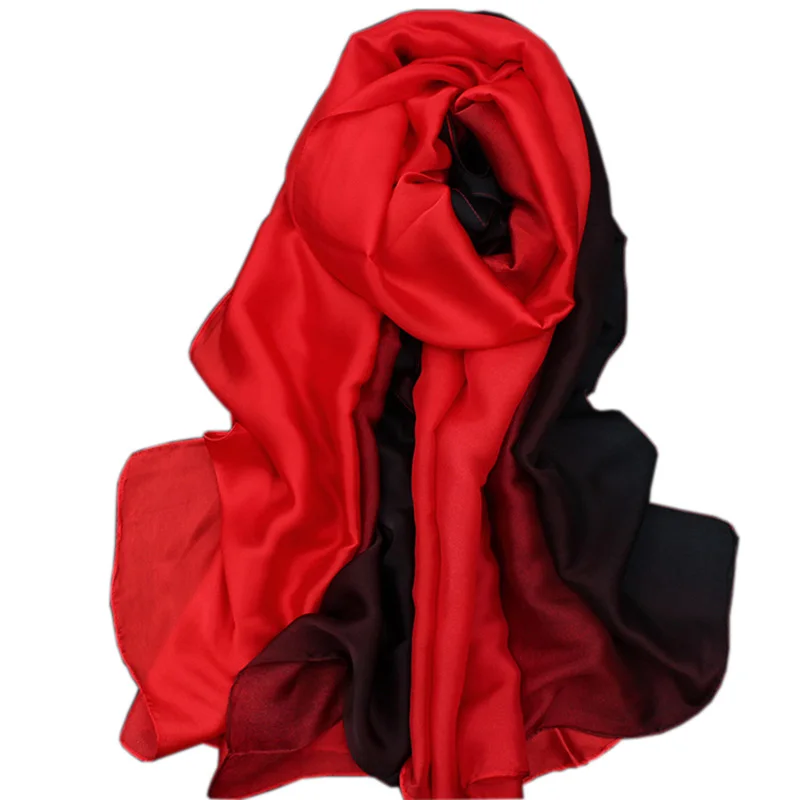 [RUNMEIFA] 2017 Silk mulberry silk scarves silk scarf women thin hair long hair color scarf spring and autumn beach towel