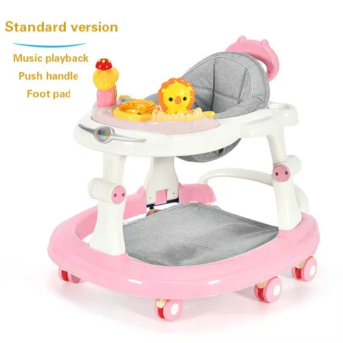 Детские ходунки с 6 бесшумными вращающимися колесами, Анти ...