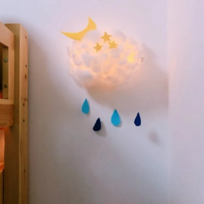 Rombe DIY ручной работы облако звезда Луна светодиодный 3D светильник ночник светится в темноте художественная игрушка для детей девочки подарок на день рождения Декор для спальни