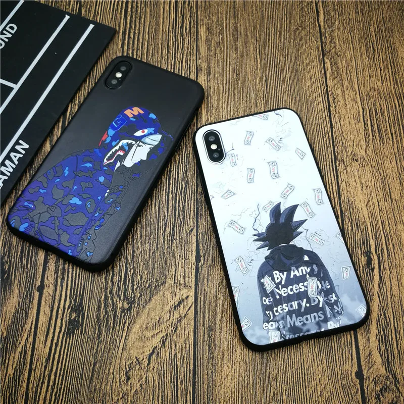 

Cartoon Camo Dragon Ball Naruto Goku soft phone cover case for iphone X XS MAX XR 8 7 6 6S plus relief silicon cases coque funda
