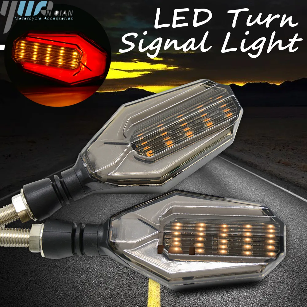 

1 Pair 30 LEDS Motorcycle Turn Signal Light Flexible Turn Signals Indicators Universal Blinkers Flashers for Honda GROM MSX125