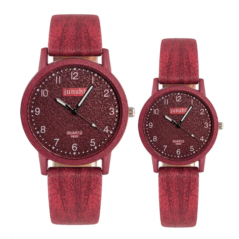 

New Fashion Couple Watch Quartz Wrist Women's Watch Digital Dial Leather Band Ladies Watches Lover's Clock Female Saat Gift B50
