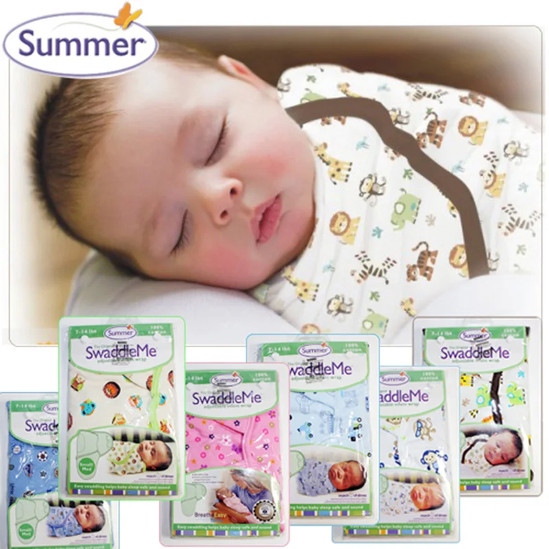 

Organic Cotton Baby Swaddle Wrap Envelope for Newborns 100% Cotton Sleeping Bag For 0-6 Month Baby For Summer Blanket Swaddling
