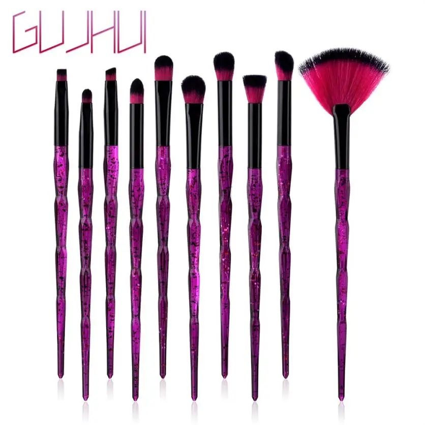 10 pcs Makeup Brushes sets foundation Metal handle makeup brushes kits