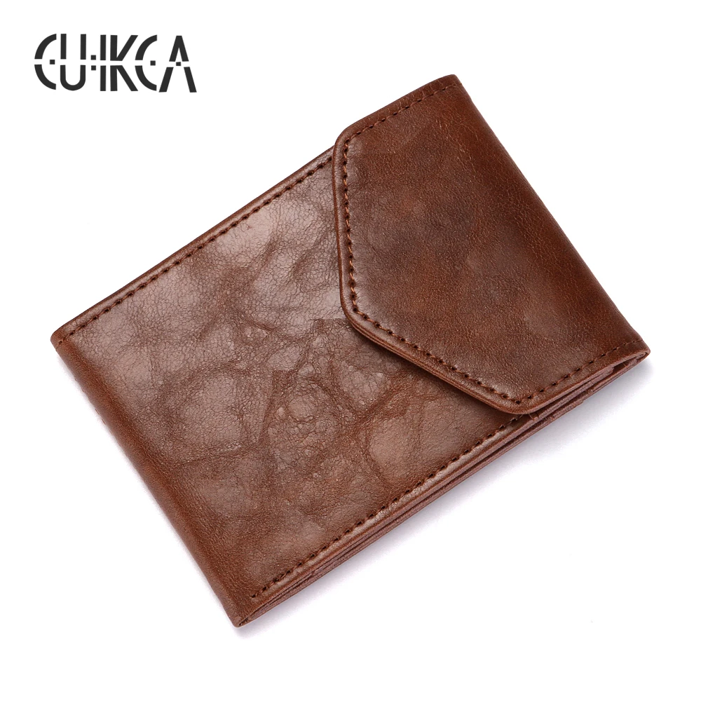 CUIKCA الأزياء محفظة بشريحة RFID النساء الرجال البسيطة سامسونج محفظة جلدية سليم محفظة عملات محفظة الائتمان ID و بطاقة حاملي كروت
