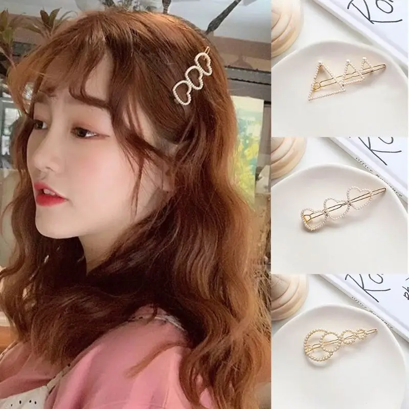 Women Fancy Girls Metallic Minimalist Hair Irregular Geometric