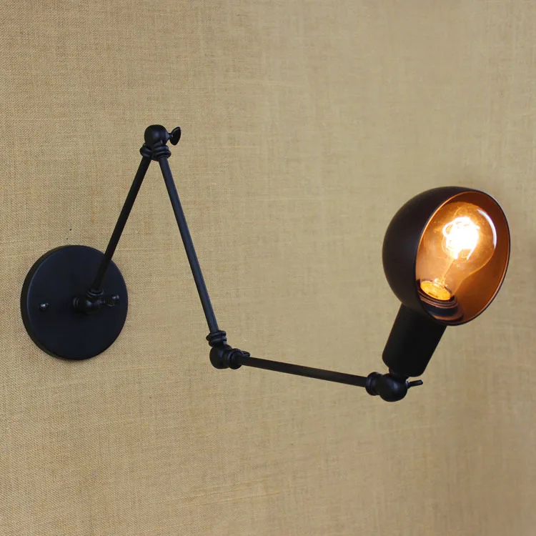 

American Retro Style Long Arm Adjustable Wall Light Bar Light Bedroom Decorative Light 110V 220V Free Shipping