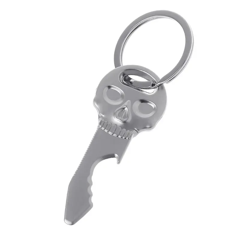 Halloween Creative Beer Bottle Openers Alloy Skull Shape Key Ring Chain