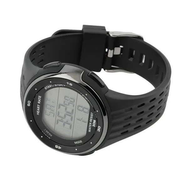 Черные спортивные часы на открытом воздухе беспроводные нагрудные часы с функцией измерения пульса монитор сердечного ритма часы+ нагрудный ремень SetP3144