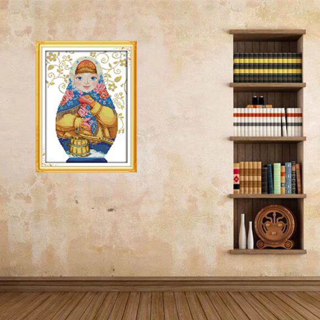 

Dimensions Cross Stitch Kit for DIY Russian Dolls Making Kids Christmas Gift