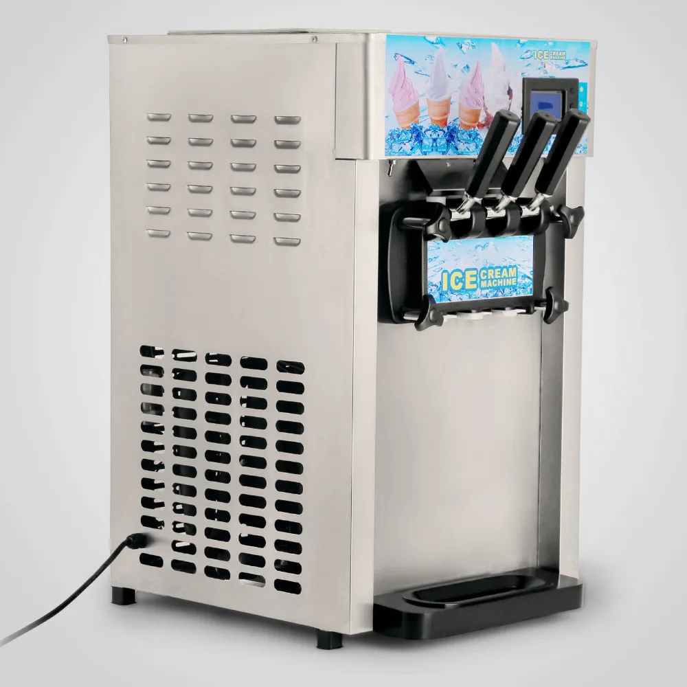 

Frozen Yogurt Machine Soft Ice Cream Machine Ship 110V Mix Flavor LCD Display Ice Cream Machine